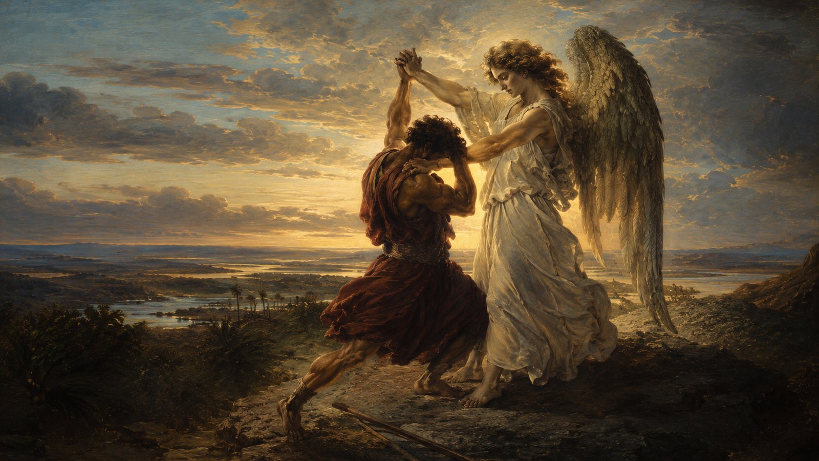 Jacob luchando con el ángel al alba — qué es la fe según la Biblia